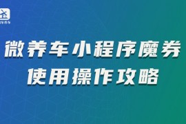微养车小程序魔券使用操作攻略