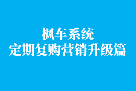 枫车系统定期复购营销升级篇